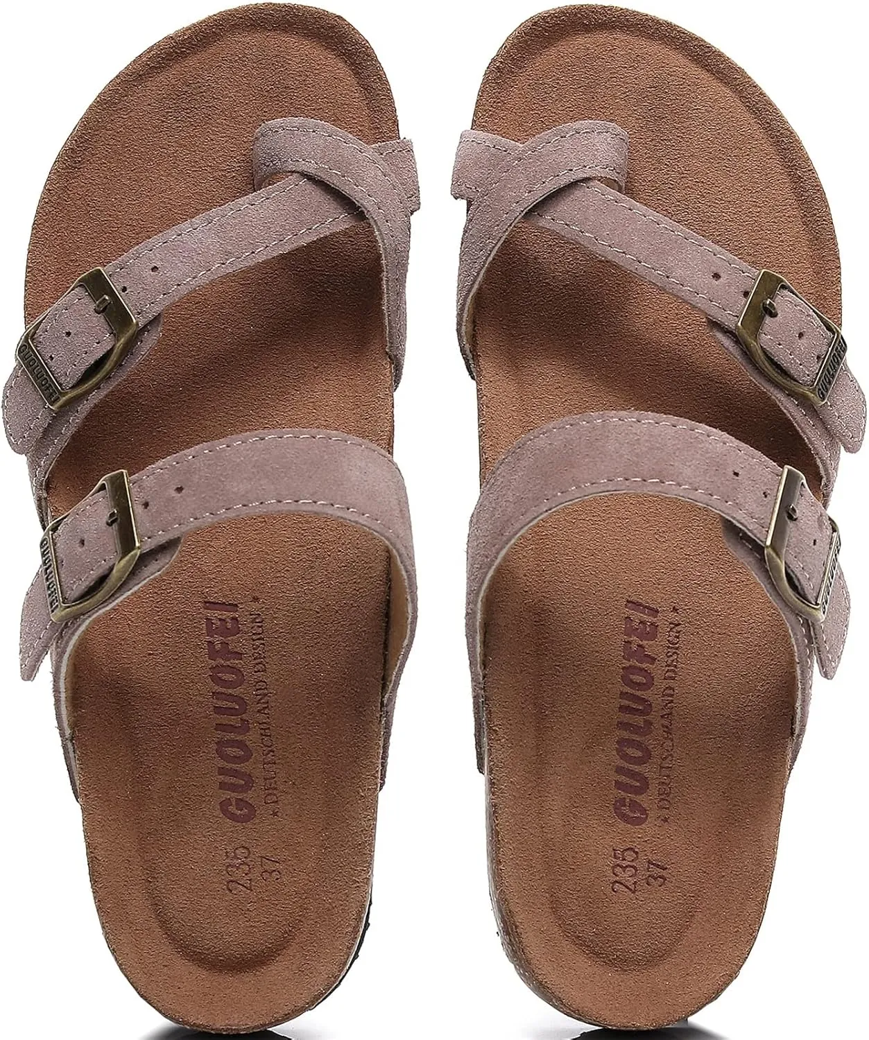 Women's Cork Footbed Slide Sandals With Arch Support,Comfortable Summer Beach Sandals For Women Girls Ladies
