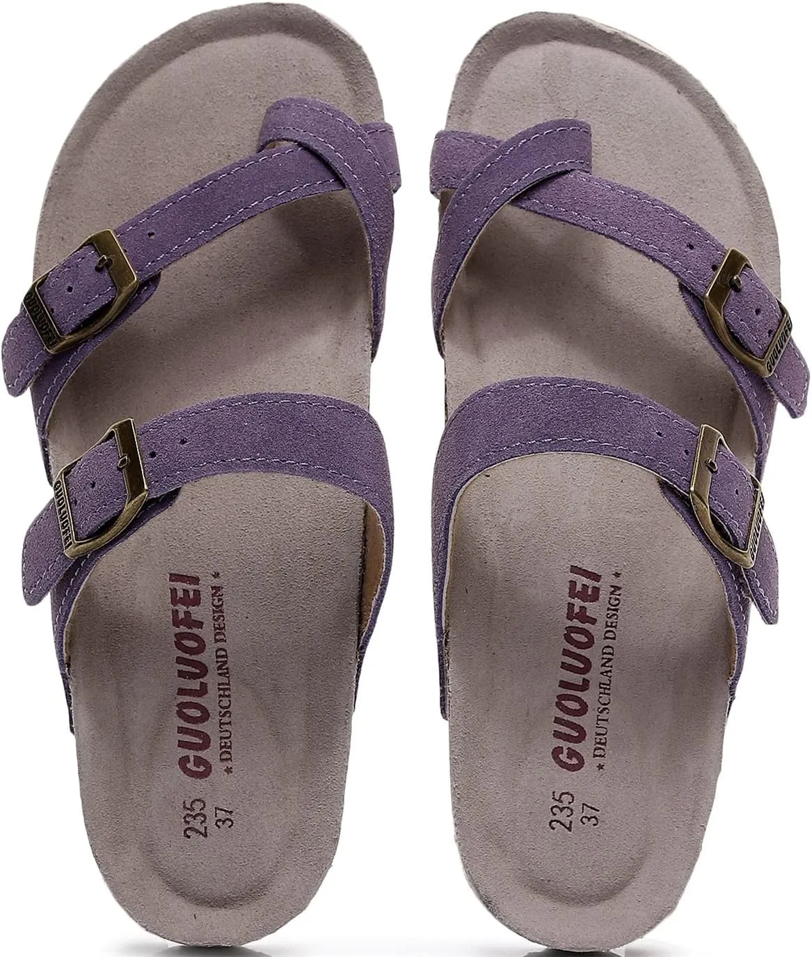 Women's Cork Footbed Slide Sandals With Arch Support,Comfortable Summer Beach Sandals For Women Girls Ladies