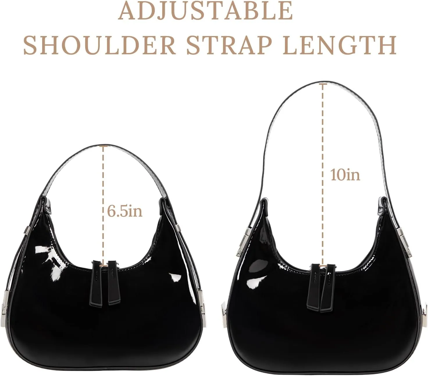 Women's Crescent Shoulder Bags Fashion Y2k 90s Hobo Crescent Handbags,Underarm Shoulder Purse Bag，Upsized Version