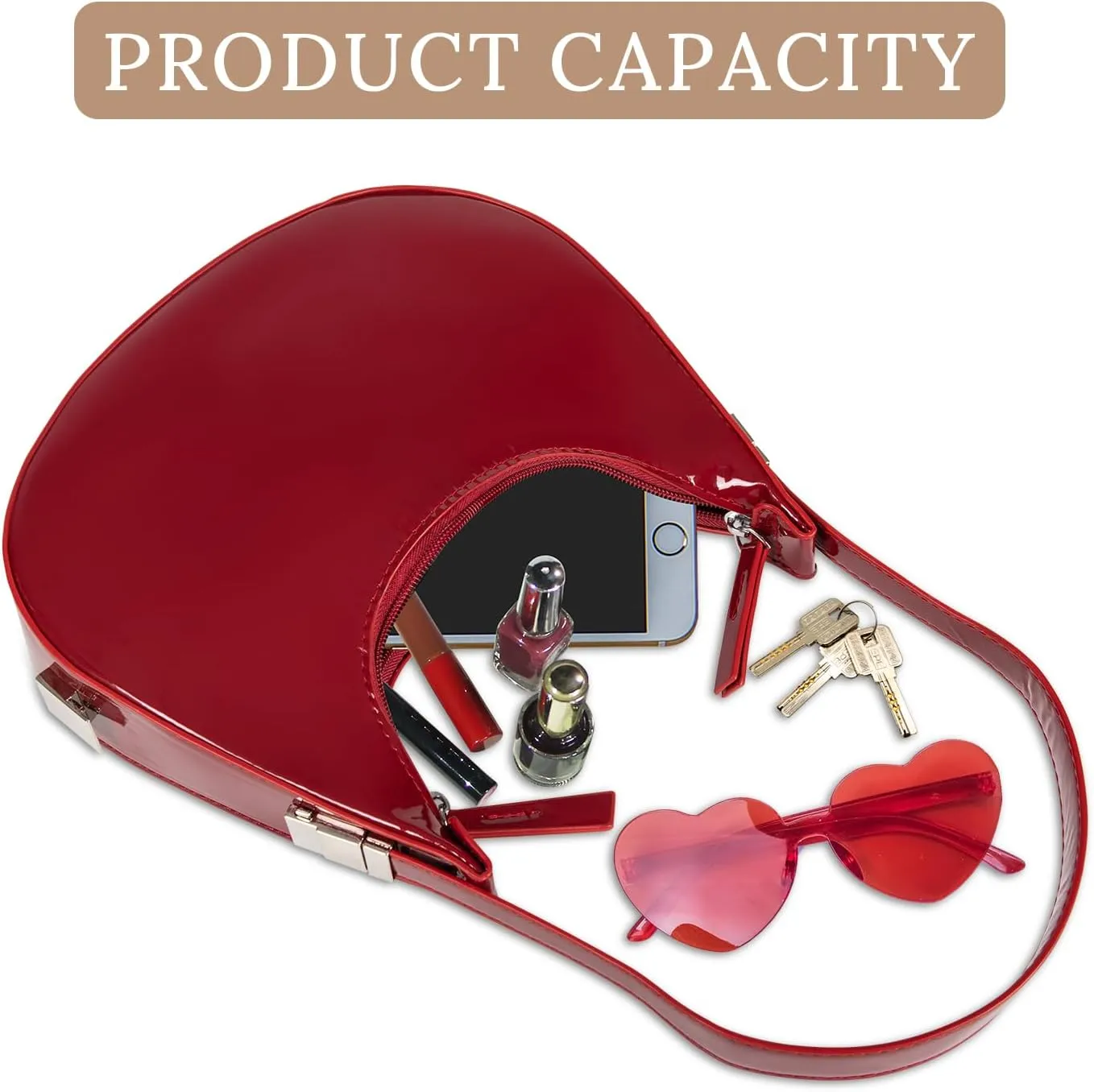 Women's Crescent Shoulder Bags Fashion Y2k 90s Hobo Crescent Handbags,Underarm Shoulder Purse Bag，Upsized Version