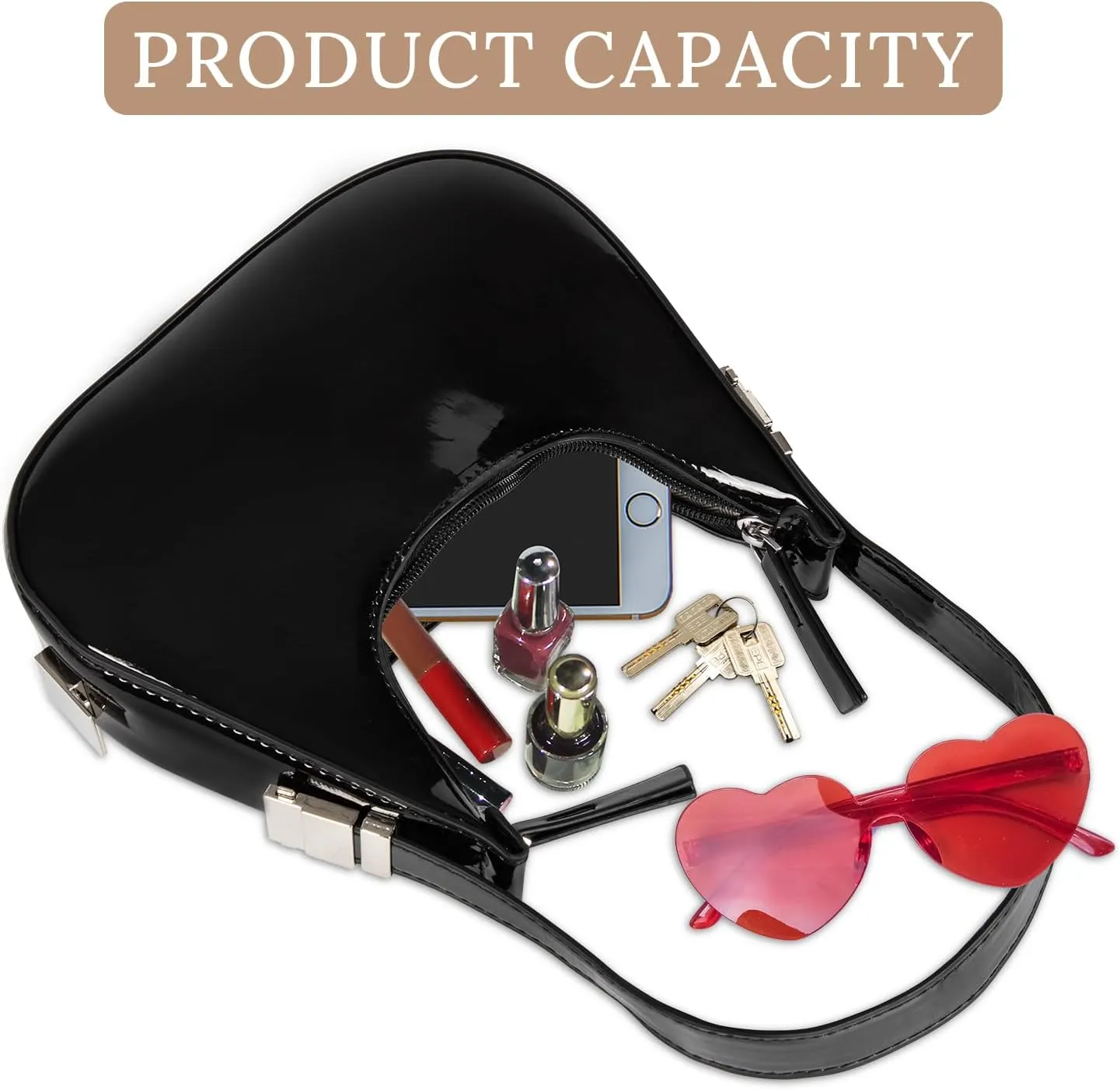 Women's Crescent Shoulder Bags Fashion Y2k 90s Hobo Crescent Handbags,Underarm Shoulder Purse Bag，Upsized Version