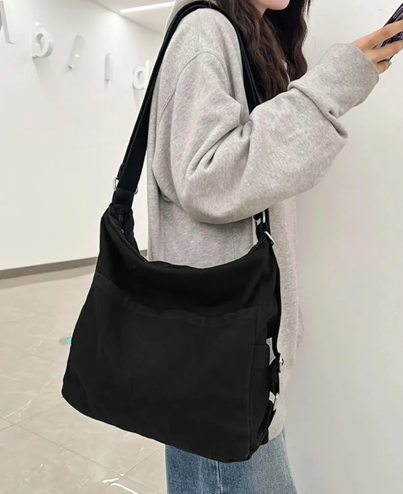 Womens Denim Canvas Shoulder Bag Hobo Bags Retro Crossbody Bag Purse Slouchy Tote Handbag Satchel