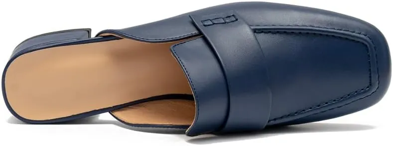 Women's Fashion Leather Heels Mule