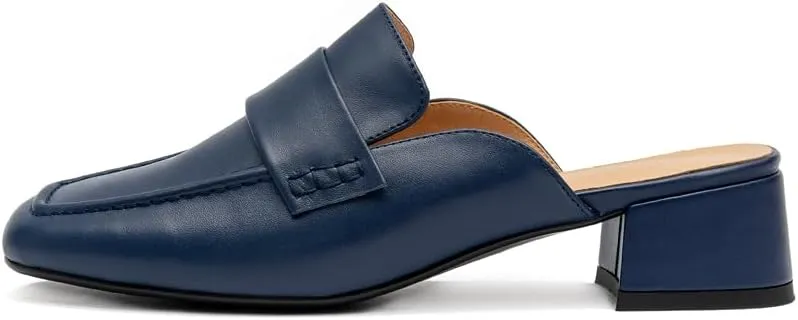 Women's Fashion Leather Heels Mule