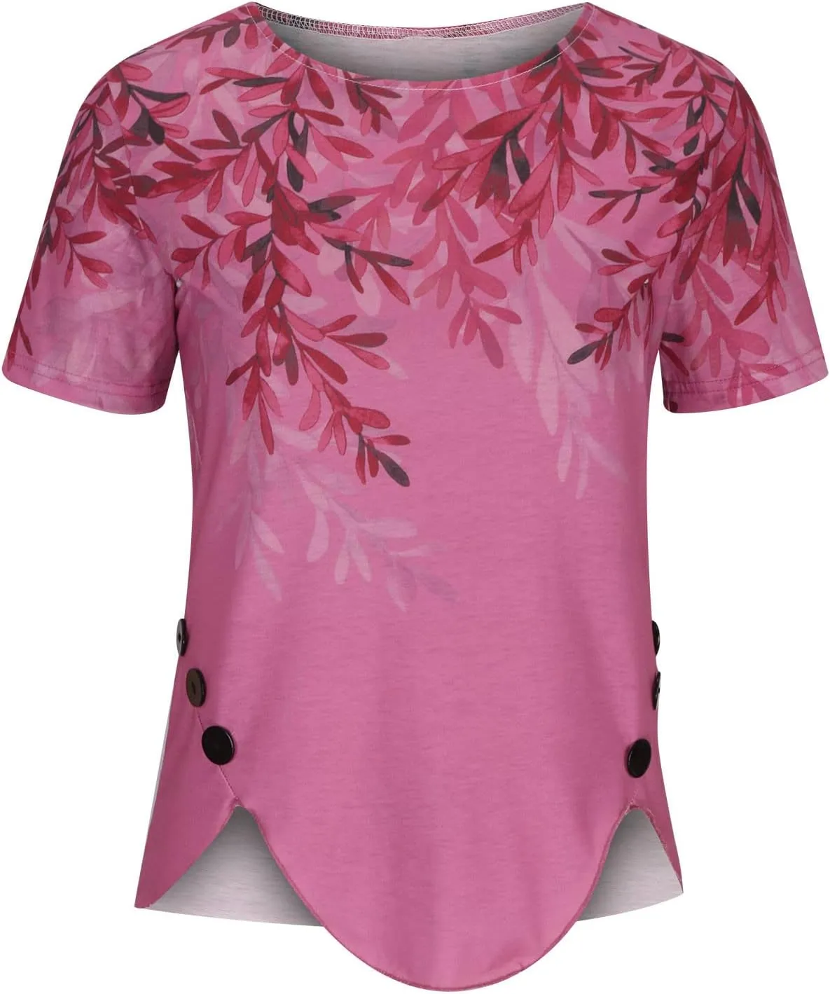 Women's Floral Print Summer Blouses Dressy Casual Short Sleeve Ladies Tops Cute Tunics Shirts Trendy Clothing 2024