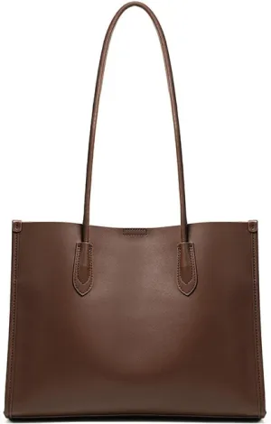 Women's Genuine Leather Tote Bag - Stylish Casual Shoulder Bag Clutch Handbag for Shopping, Work, and Travel