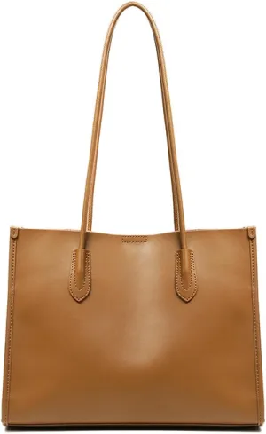 Women's Genuine Leather Tote Bag - Stylish Casual Shoulder Bag Clutch Handbag for Shopping, Work, and Travel