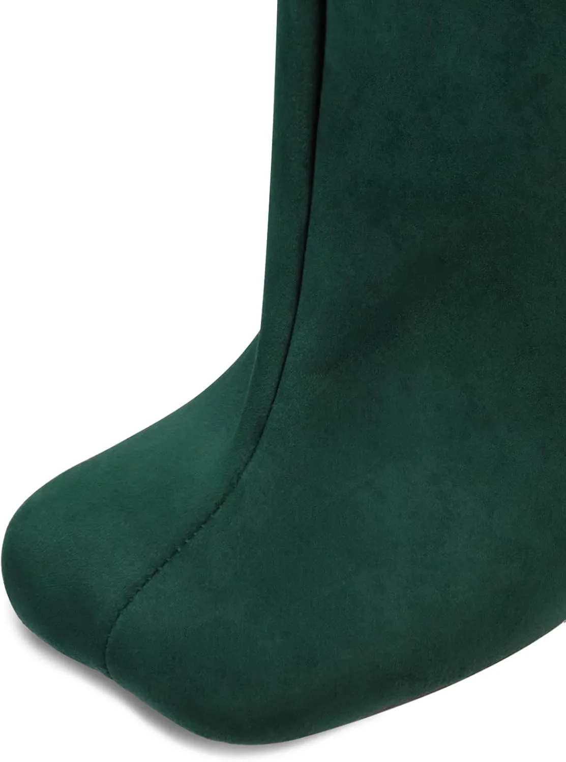 Women's Knee High Suede Boots for Women Wide Calf Square Toe Stiletto Heels Tall Boots Pull On High Heel Long Booties