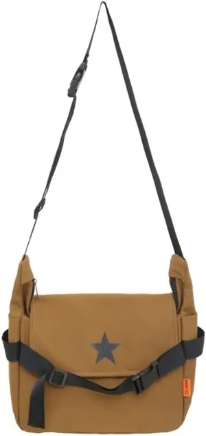 Women's Nylon Crossbody Bags, Aesthetic Messenger Bags, Aesthetic Shoulder Bags, Crossbody Bags, Men and Women (Khaki)