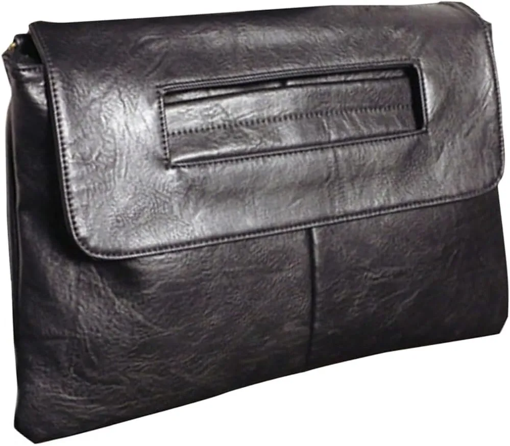 Women's PU Leather Large Handbags Designer Flap Square Bag Elegant Purses