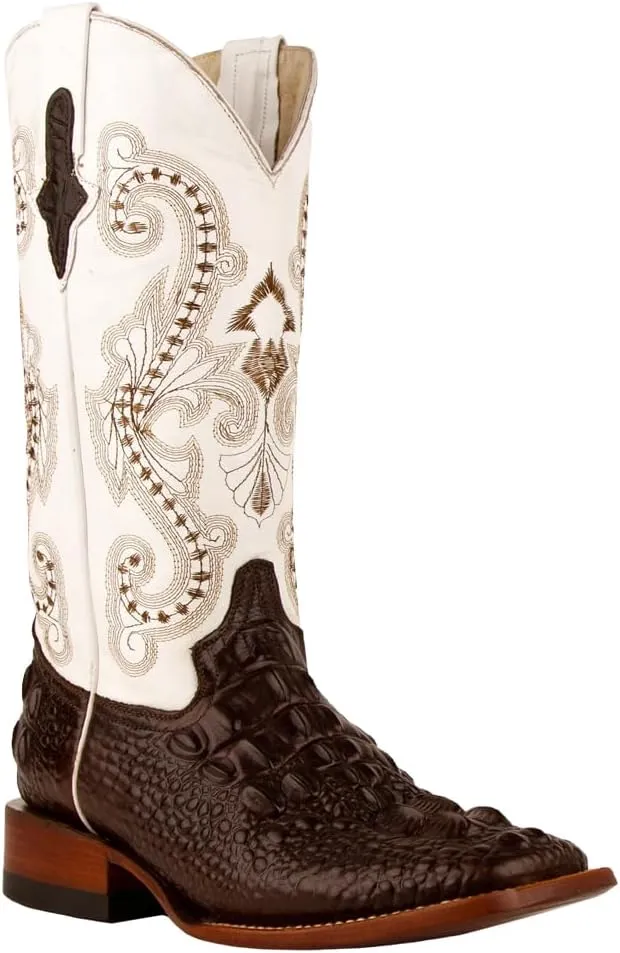 Women's Rancher Caiman Square Toe Cowboy Boots Western