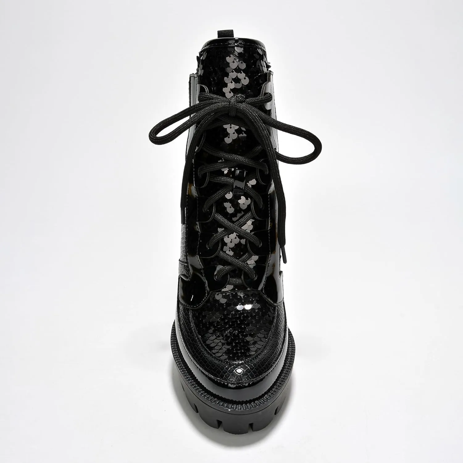Women's Rhinestone Cowboy Booties - Western Ankle Boots with Pointed Toe, Block Heel & Lace-Up Design for Casual Dress or Party | Stylish Comfortable Short Booties (Nell)
