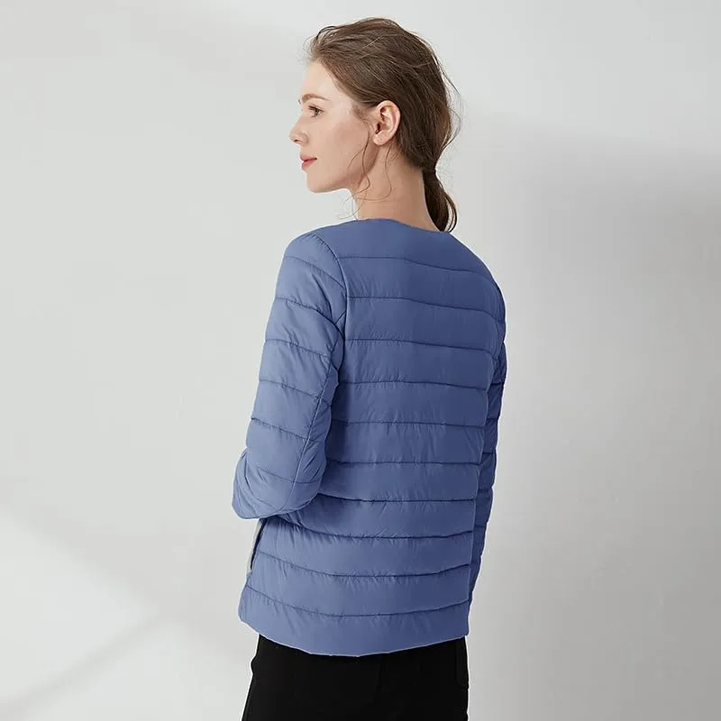 Women's Slim Fit Portable Down Jackets 90% Duck Down Crewneck Lightweight Down Jackets