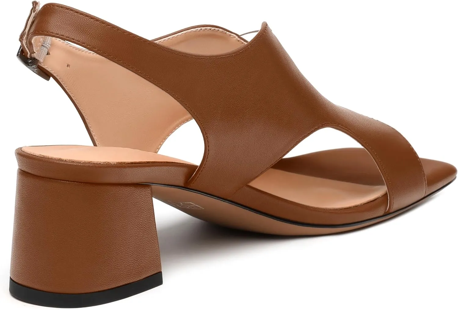 Womens Slingback Sandals, Peep Toe Mid Block heel Sandals for Women, Leather Insole Comfort Sandals 2"