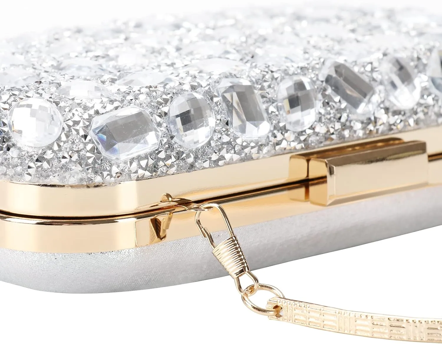 Womens Sparkly Rhinestone Sequin Glitter bag Clutch Evening Handbag Shoulder Bags Purse for Wedding Party Prom