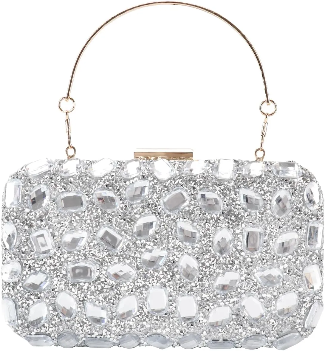 Womens Sparkly Rhinestone Sequin Glitter bag Clutch Evening Handbag Shoulder Bags Purse for Wedding Party Prom