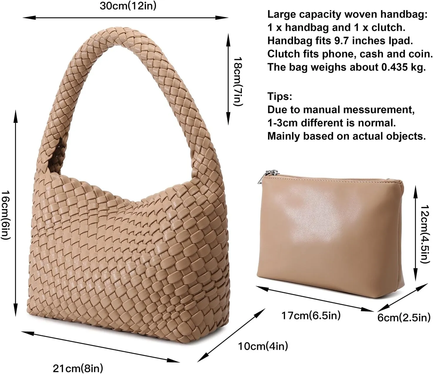 Woven Bag for Women, Small Vegan Leather Summer Beach Purse, and Travel Handbags Ladies' Retro Chic Shoulder Bags