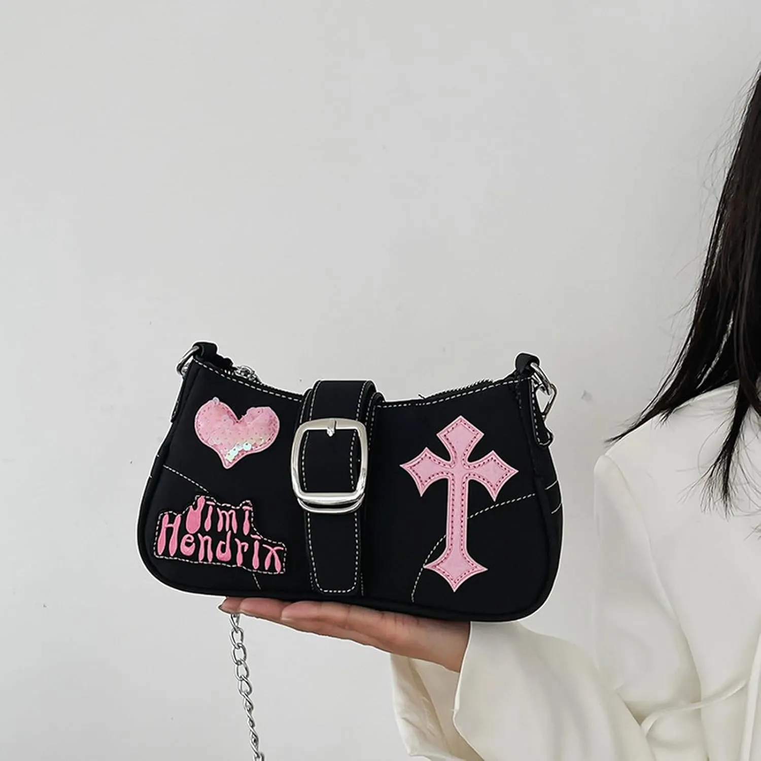 Y2k Accessories Y2k Wallet Crossbody Bag Gothic Retro Crossbody Bag Women's Shoulder Bag