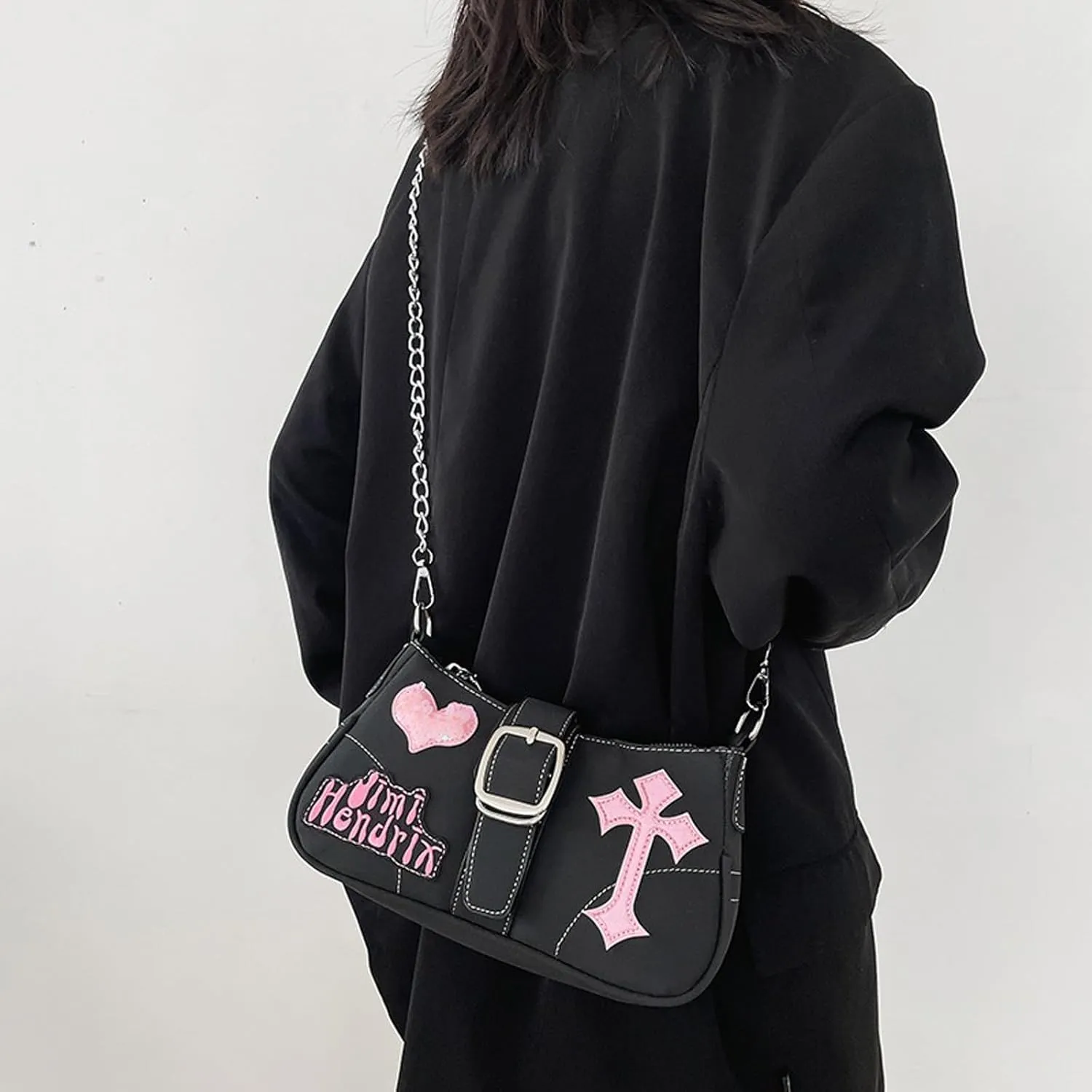 Y2k Accessories Y2k Wallet Crossbody Bag Gothic Retro Crossbody Bag Women's Shoulder Bag