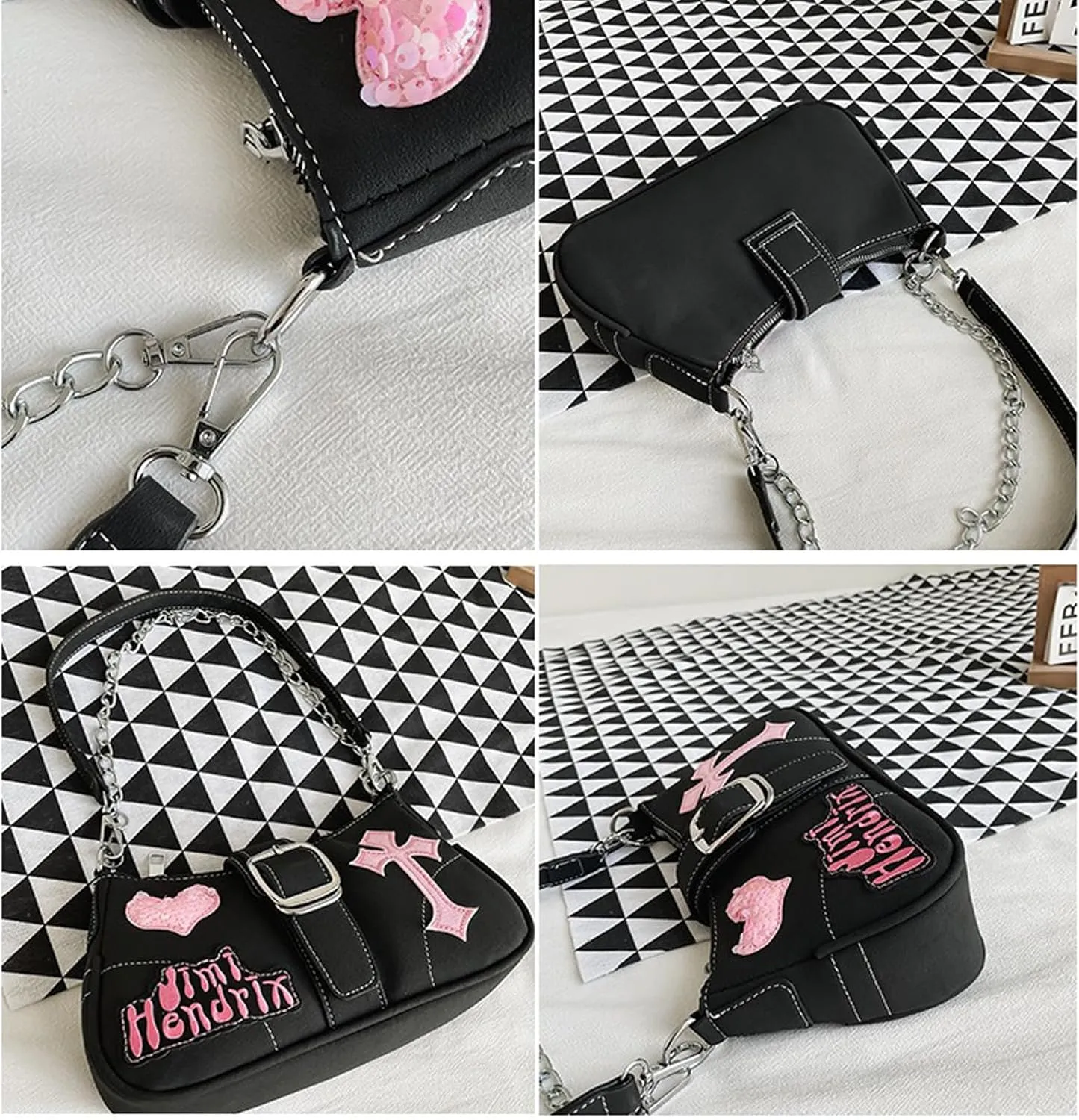 Y2k Accessories Y2k Wallet Crossbody Bag Gothic Retro Crossbody Bag Women's Shoulder Bag
