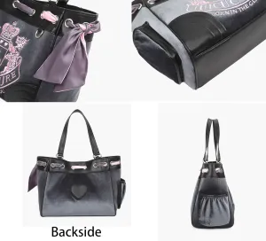 Y2K Women Vintage Embroidery Velvet Tote Bags Large Capacity Shoulder Bag Shopping Handbags