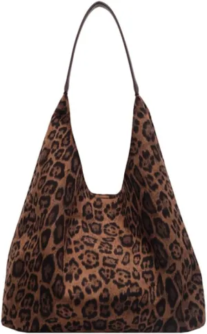 YFGBCX Leopard Tote Bag for Women Cheetah Purse Brown Vintage Hobo Bag Large Capacity Work Tote Bag