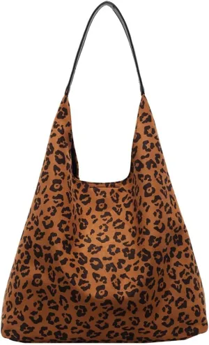 YFGBCX Leopard Tote Bag for Women Cheetah Purse Brown Vintage Hobo Bag Large Capacity Work Tote Bag