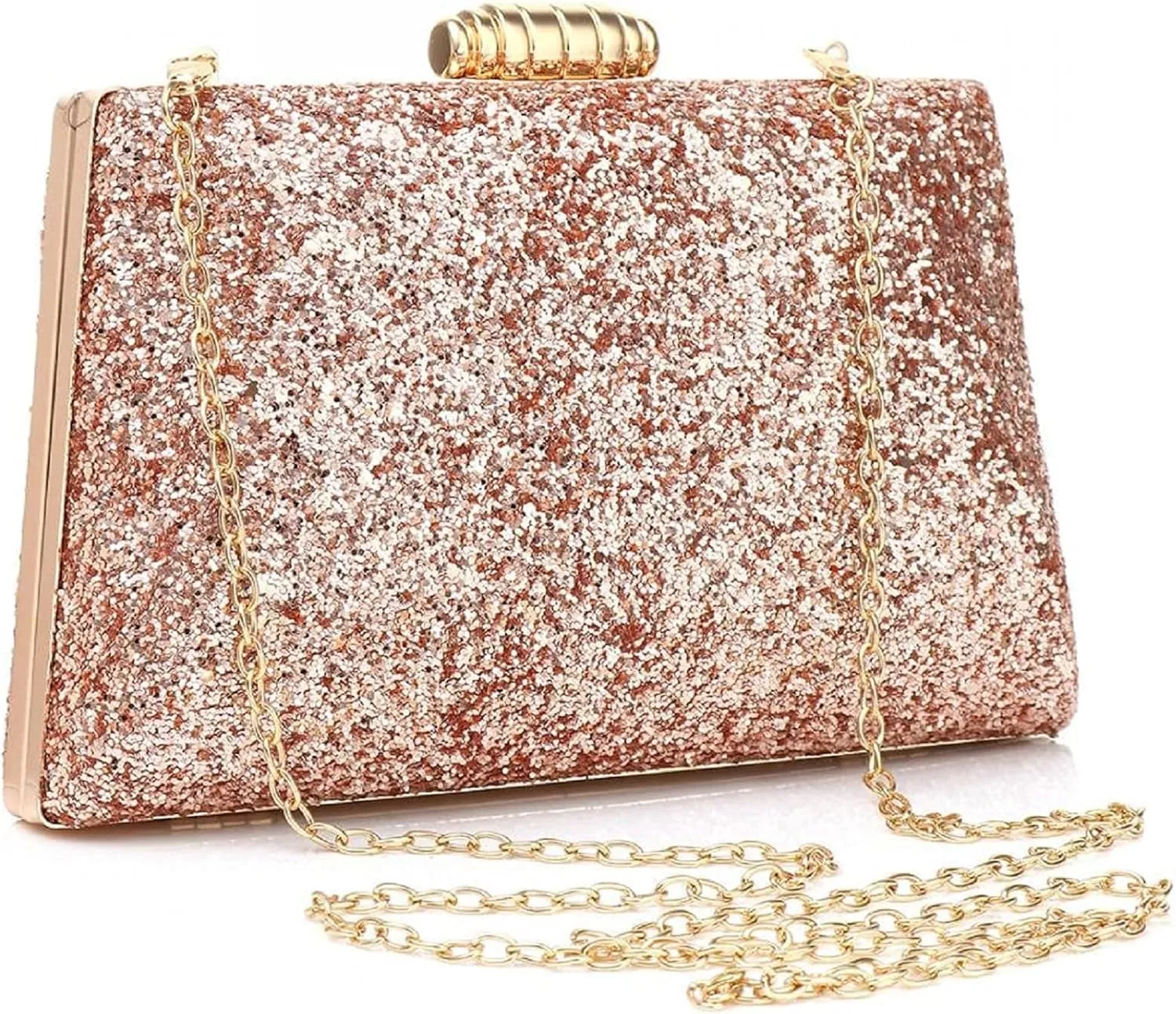 YYW Clutch Purse For Women Evening Bag Wedding Party Glitter Purse Shoulder Handbag