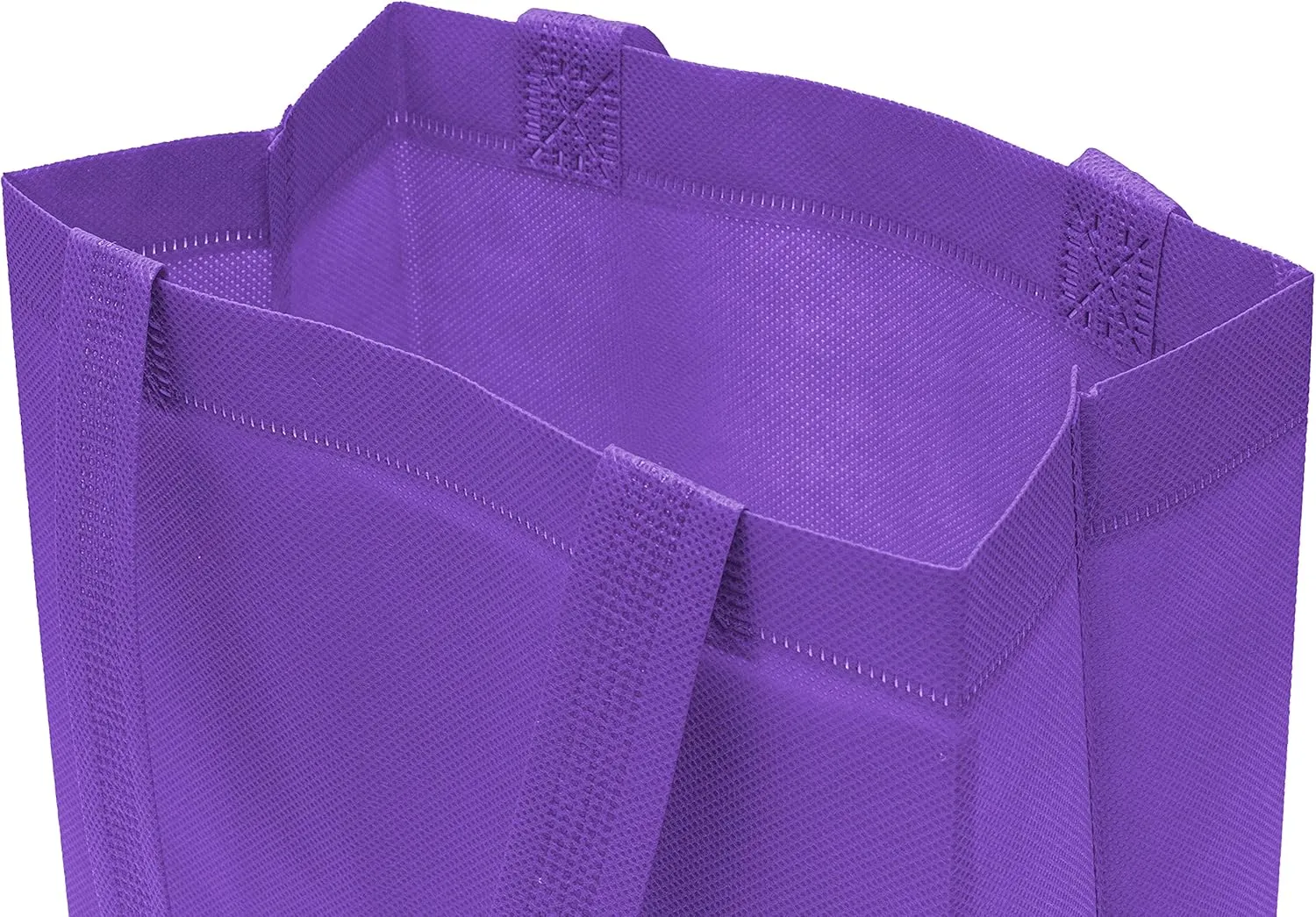 ZENPAC Small Reusable Gift Bags with Handles, Assorted Fabric Cloth Totes for Business, Christmas, Holidays, Birthdays, Favors, Bulk, 8x4x10 12 Pack