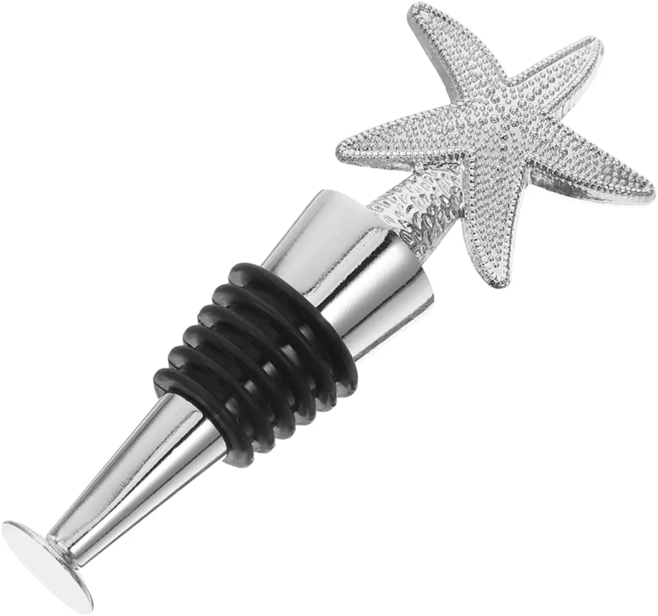Zerodeko Red Wine Cork Wine Plug Bottle Stopper Wine Stoppers Decanter Stopper Silver Zinc Alloy