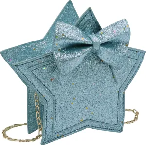 ZGMYC Little Girls Glitter Sequins Crossbody Purse Star-Shaped Bowknot Shoulder Bag Satchel