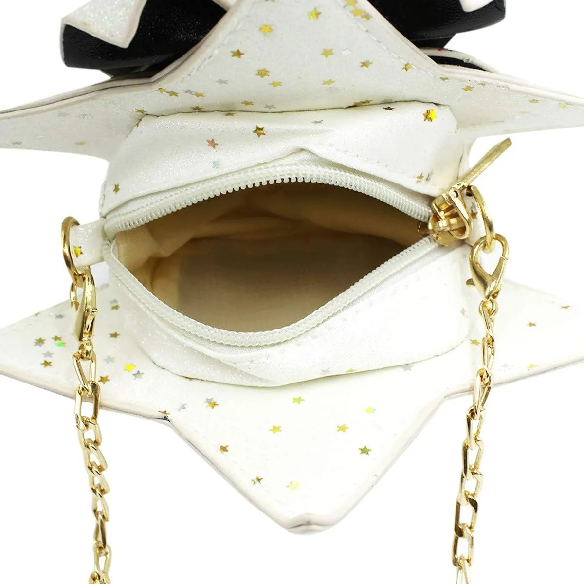 ZGMYC Little Girls Glitter Sequins Crossbody Purse Star-Shaped Bowknot Shoulder Bag Satchel