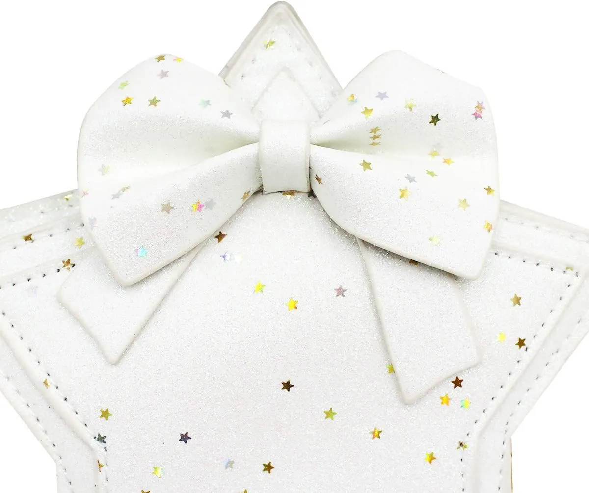 ZGMYC Little Girls Glitter Sequins Crossbody Purse Star-Shaped Bowknot Shoulder Bag Satchel