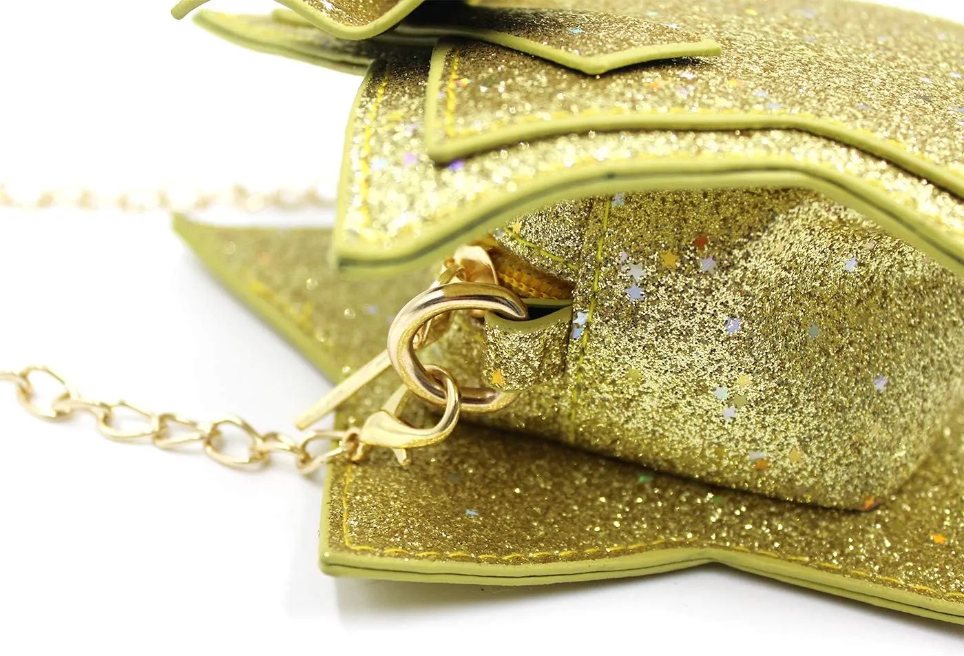 ZGMYC Little Girls Glitter Sequins Crossbody Purse Star-Shaped Bowknot Shoulder Bag Satchel