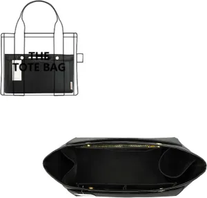 ZTUJO Purse Organizer Insert For Handbag & Tote Shaper,Tote Bag Organizer Insert For Speedy Neverful, 6 Sizes(Small, Silky Black)